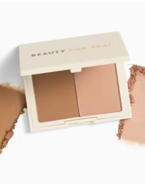 Beauty For Real Sun Sculpt Weightless Bronzer Duo NEW! Matt & Shimmer Bronzer
